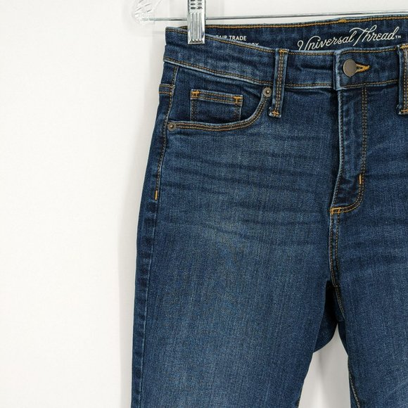 Universal Thread High Rise Skinny Jeans 4 27 R Medium Wash Denim Blue Fair Trade - Picture 4 of 11